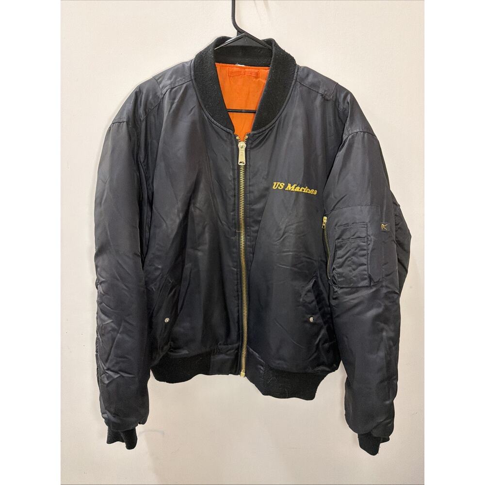 MA-1 U.S. MARINES Medium Flight Jacket w/USMC Logo On Back